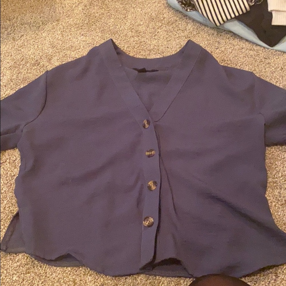 Navy blue blouse